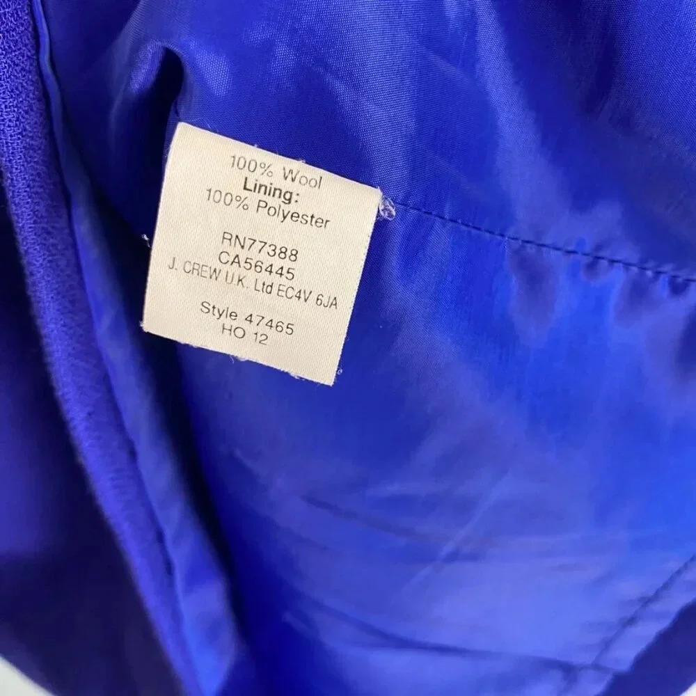 J. Crew Blue 100% Wool Teddie Dress - Picture 8 of 13